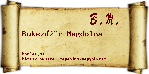 Bukszár Magdolna névjegykártya
