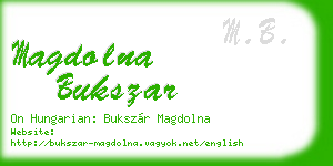 magdolna bukszar business card